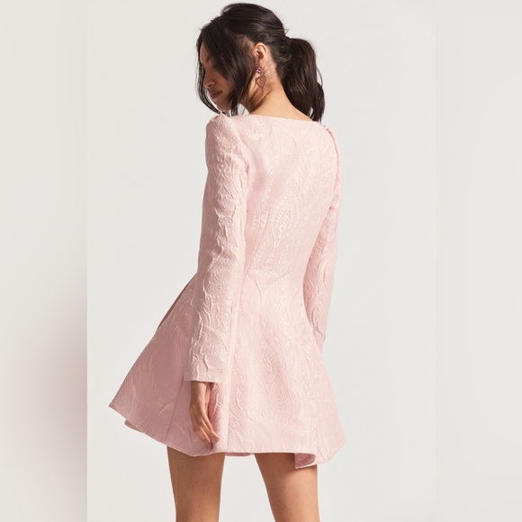 NWT $695 LoveShackFancy Haveri Pink Long Sleeve Mini Dress Coat Jacket - Picture 6 of 15